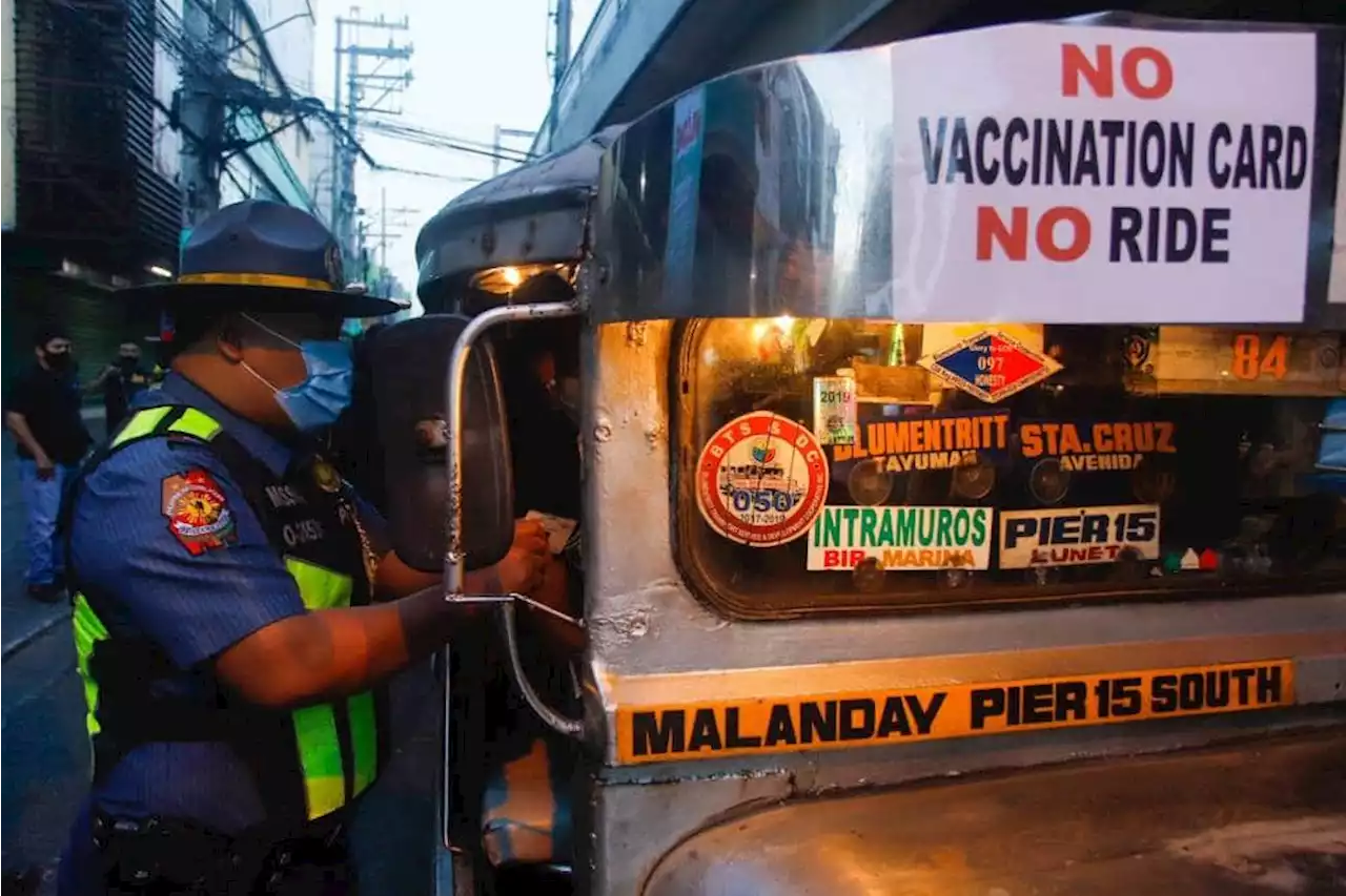 Warnings instead of tickets for now as DOTr rolls out 'no vax, no ride' policy in NCR