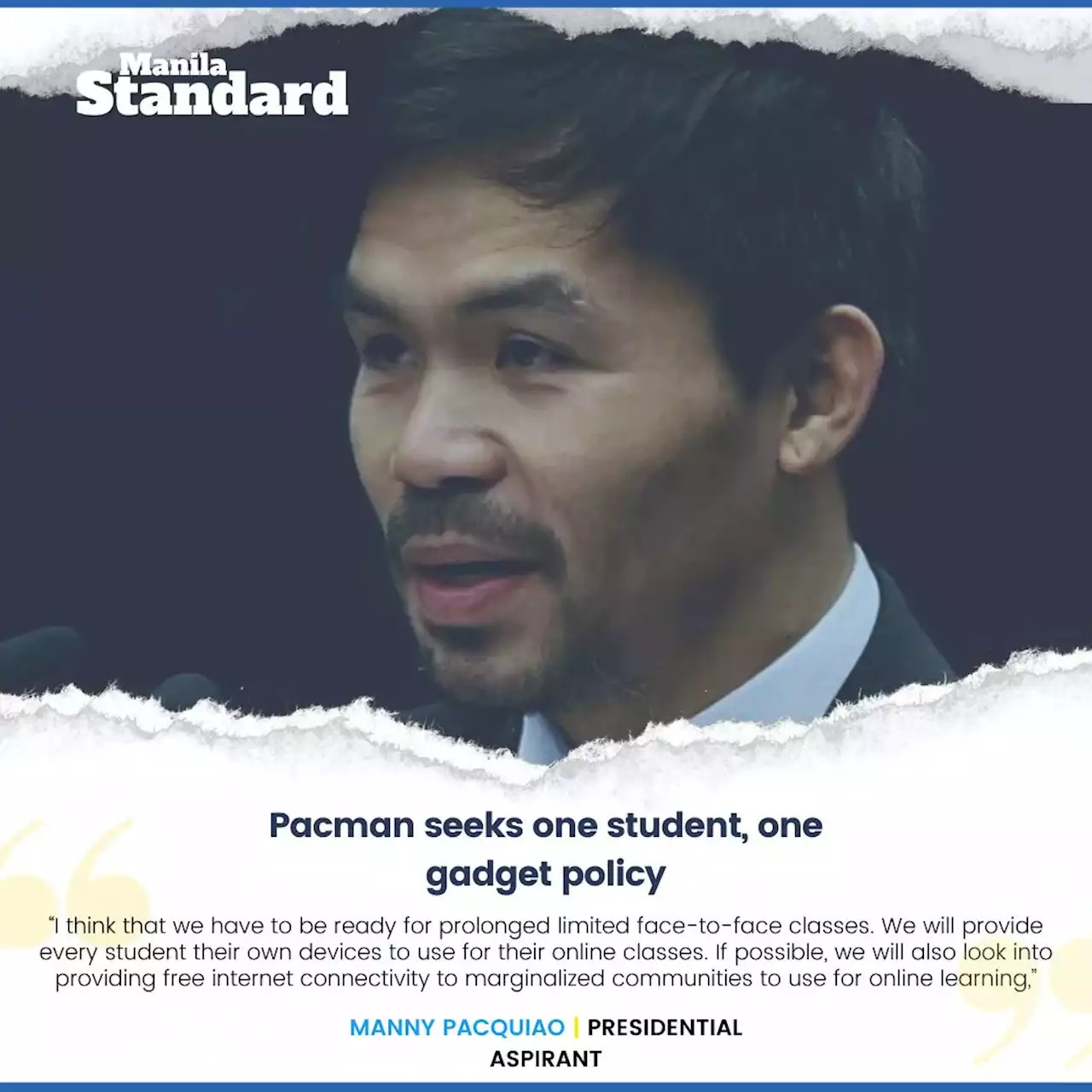 Pacman seeks one student, one gadget policy