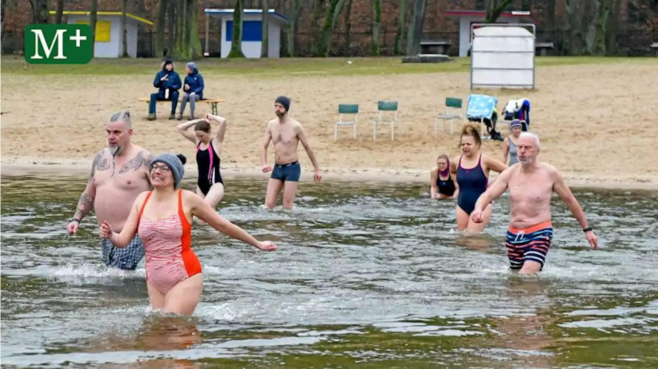 Eisbaden in Berlin - Das große Bibbern im Strandbad Tegel