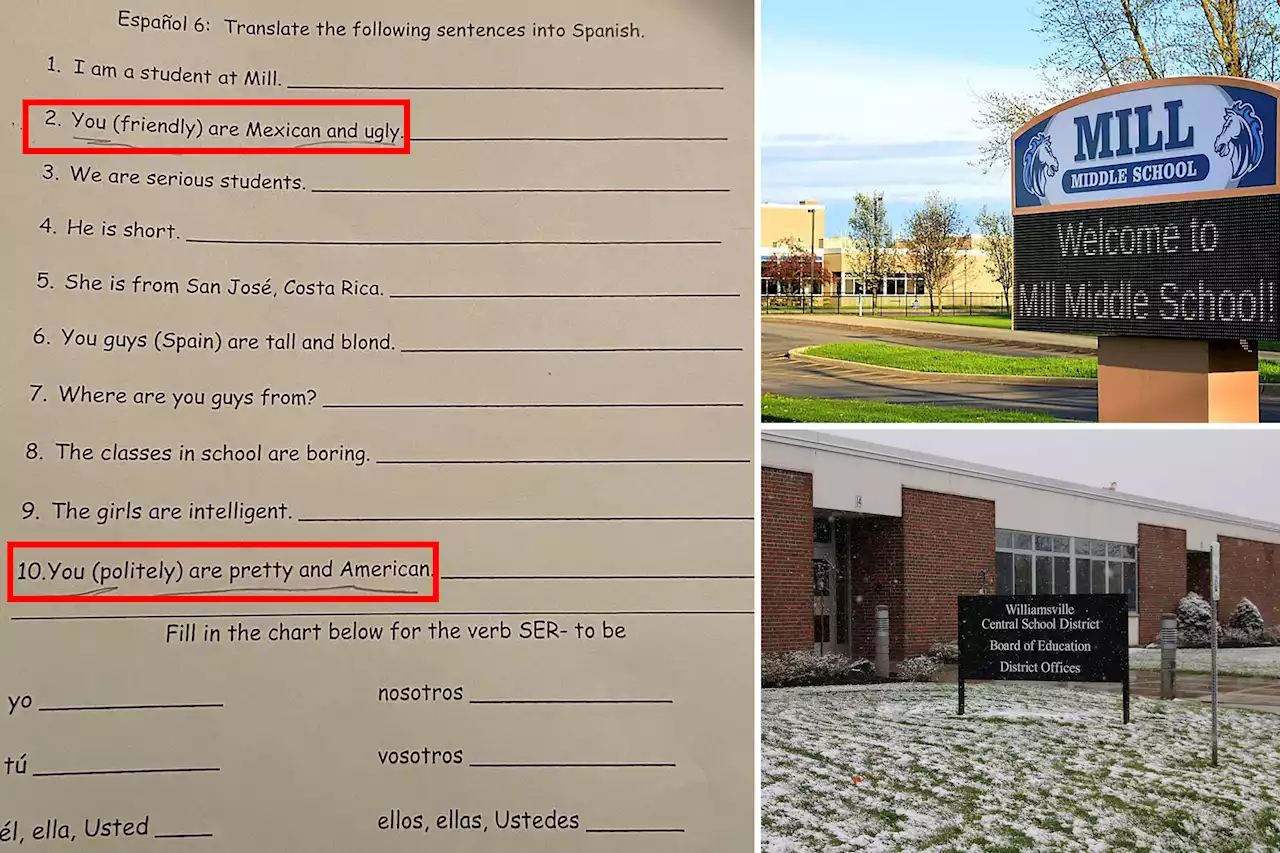 NY school district sorry for homework calling Mexicans ‘ugly,’ Americans ‘pretty’