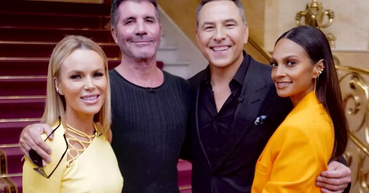 Simon Cowell smiles as he reunites with Britain's Got Talent judges