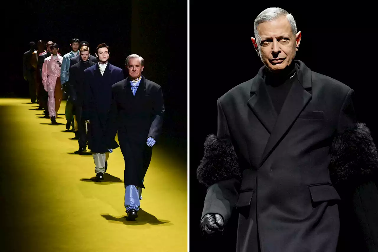 Kyle MacLachlan, 62, and Jeff Goldblum, 69, walk Prada runway in Milan