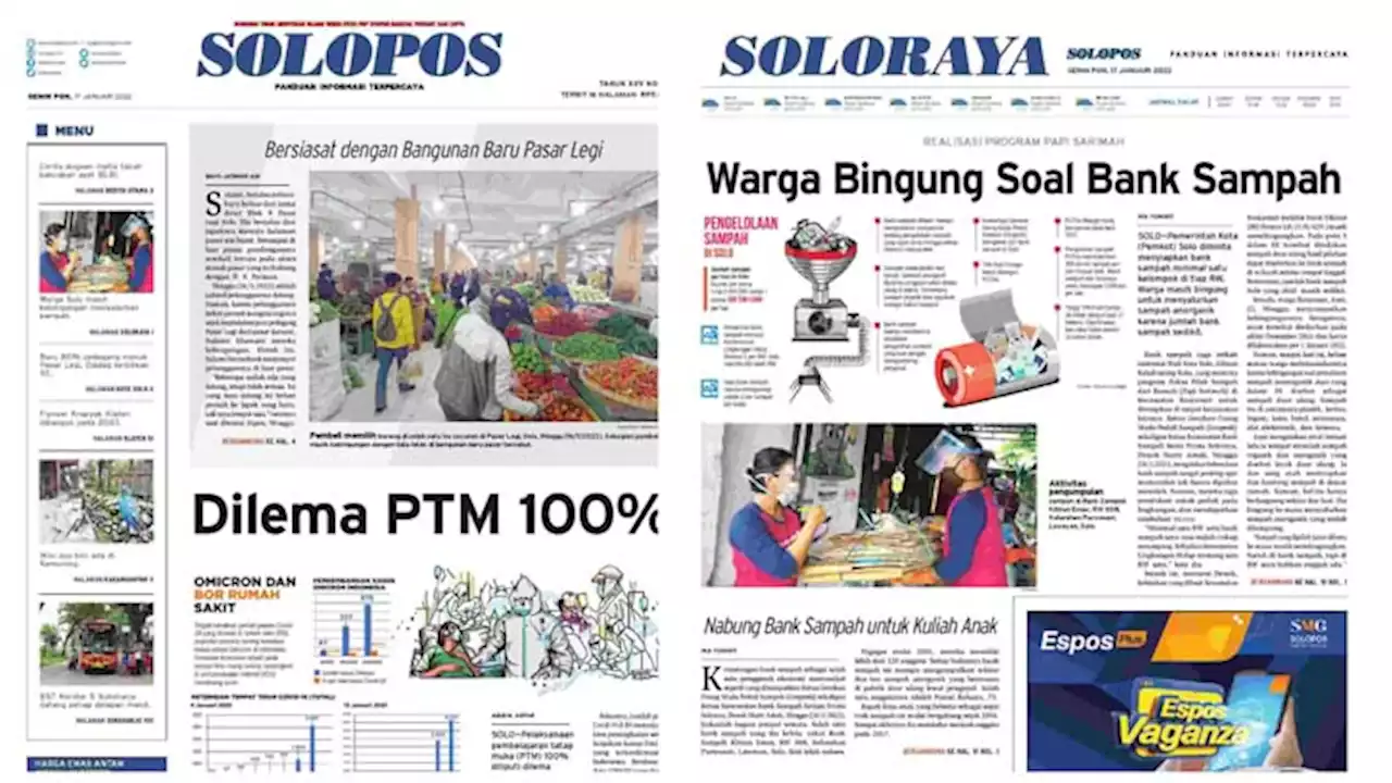 Solopos Hari Ini: Dilema PTM 100%