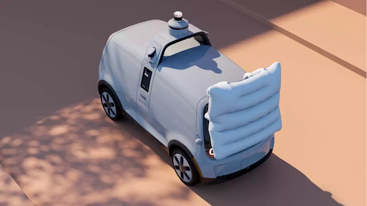 Nuro's third-gen driverless delivery vehicle includes an external airbag