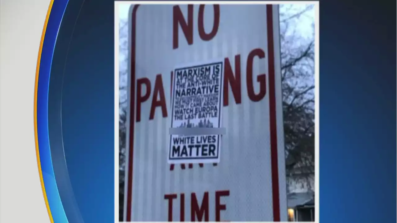 Police Investigating Stickers Advocating White Supremacy Found On Signs Along Several Streets On Main Line