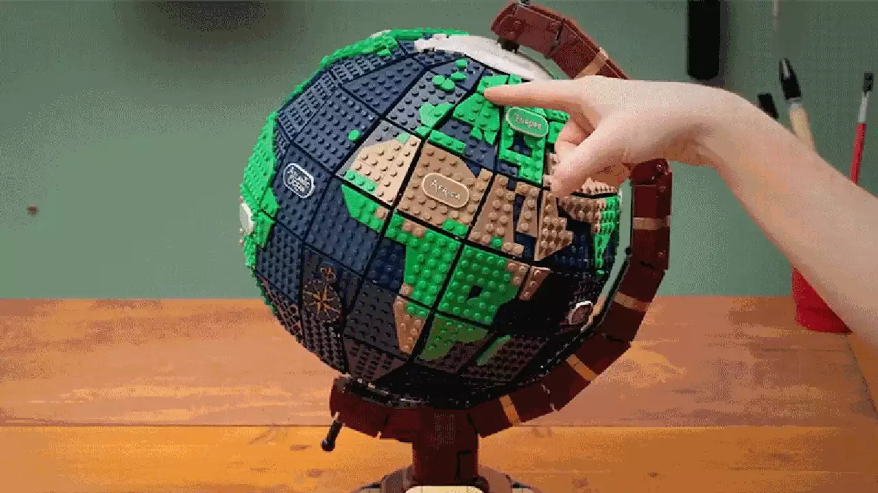 Lego's Spinning 3D Globe Is Another Convincing Reason for Adults to Keep Playing With Plastic Bricks