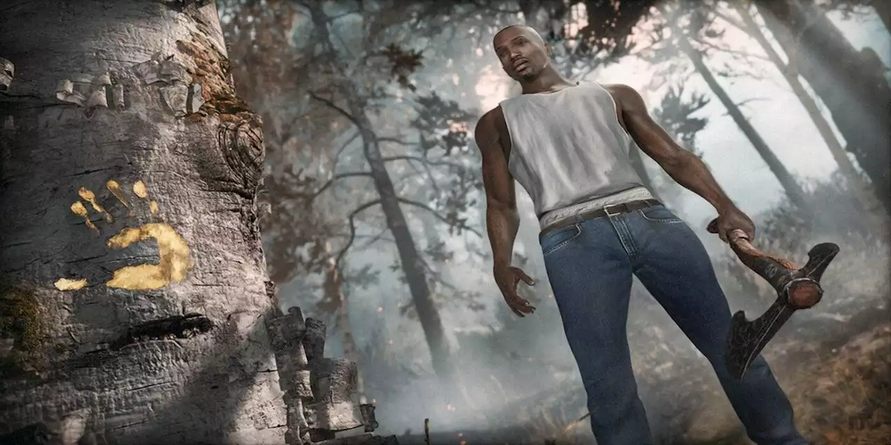 God of War Mod Art Reimagines Kratos as GTA: San Andreas' CJ