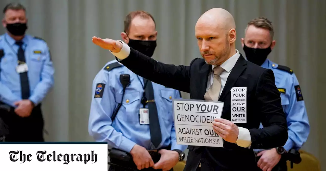 Mass murderer Anders Breivik gives Nazi salute as he enters court for parole hearing