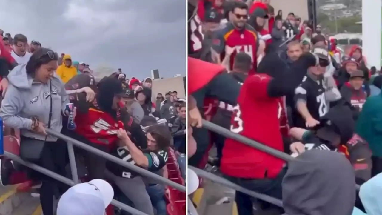 Bucs Fan Thrown Down Stadium Stairs During Brawl At Playoff Game