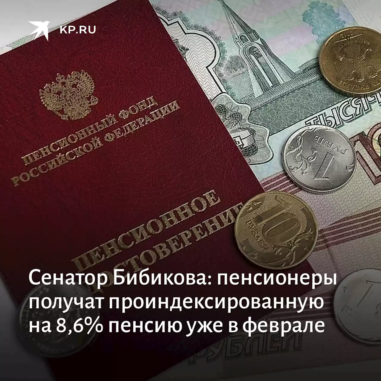 Сенатор Бибикова: пенсионеры получат проиндексированную на 8,6% пенсию уже в феврале