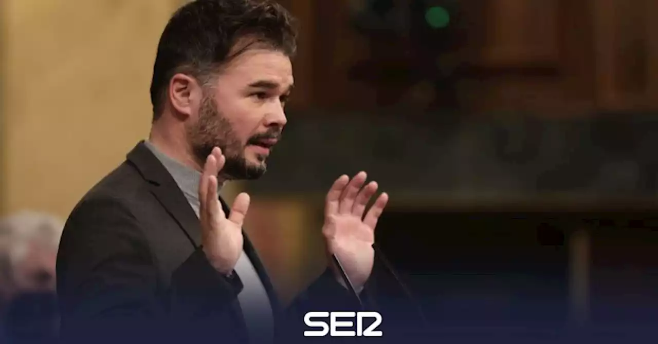 Rufián denuncia 'presiones' y 'chantaje' para que ERC apoye la reforma laboral