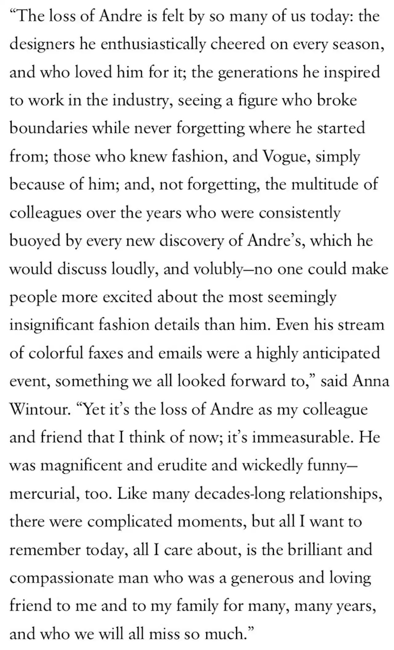 André Leon Talley, the Pioneering Vogue Editor, Has Died at 73