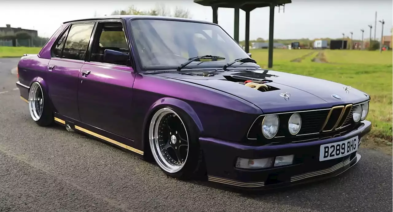 This BMW E28 5-Series Is Bathed In Real Gold And Has 500 HP | Carscoops