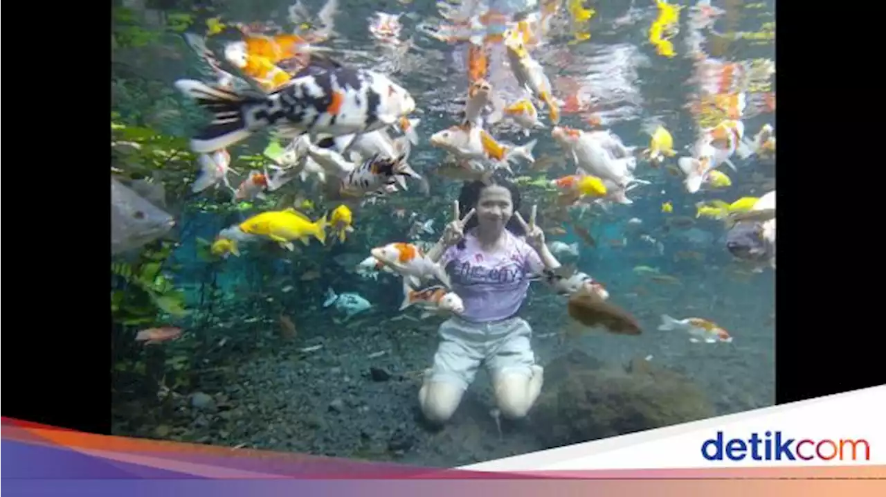 Wisata Foto Underwater di Kaki Gunung Semeru