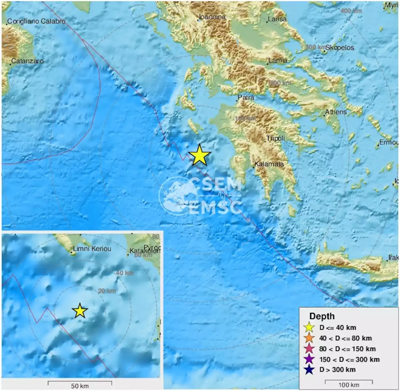 Earthquake, Magnitude 4.3 - IONIAN SEA - 2022 January 02, 10:57:57 UTC