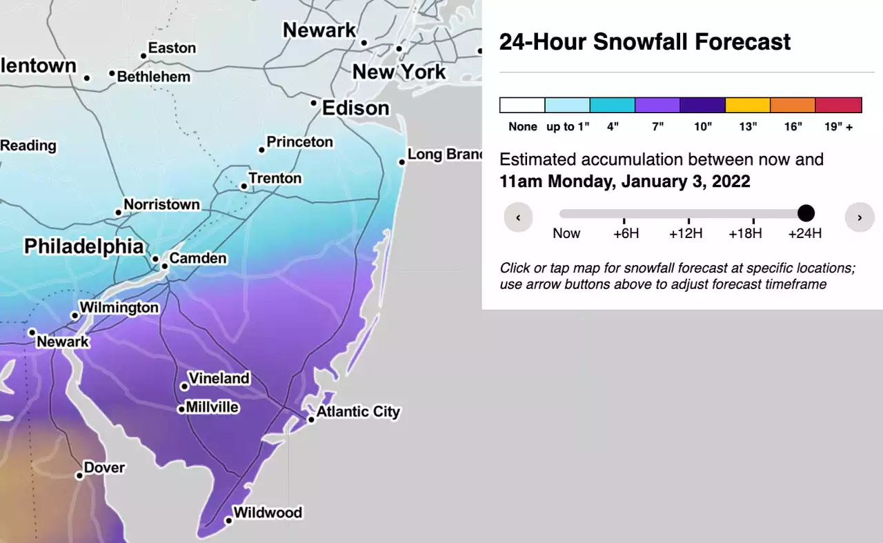 N.J. weather: How much snow will you get? Click our map to check any town.