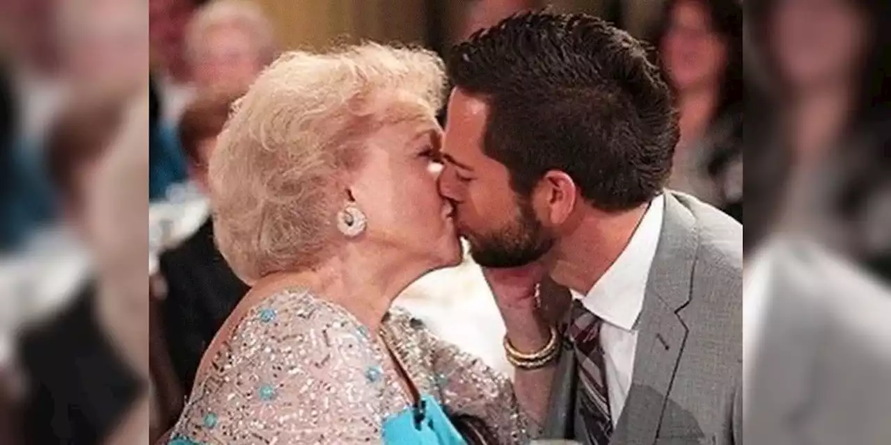 Zachary Levi Celebrates Betty White With Image of the Time He Kissed Her