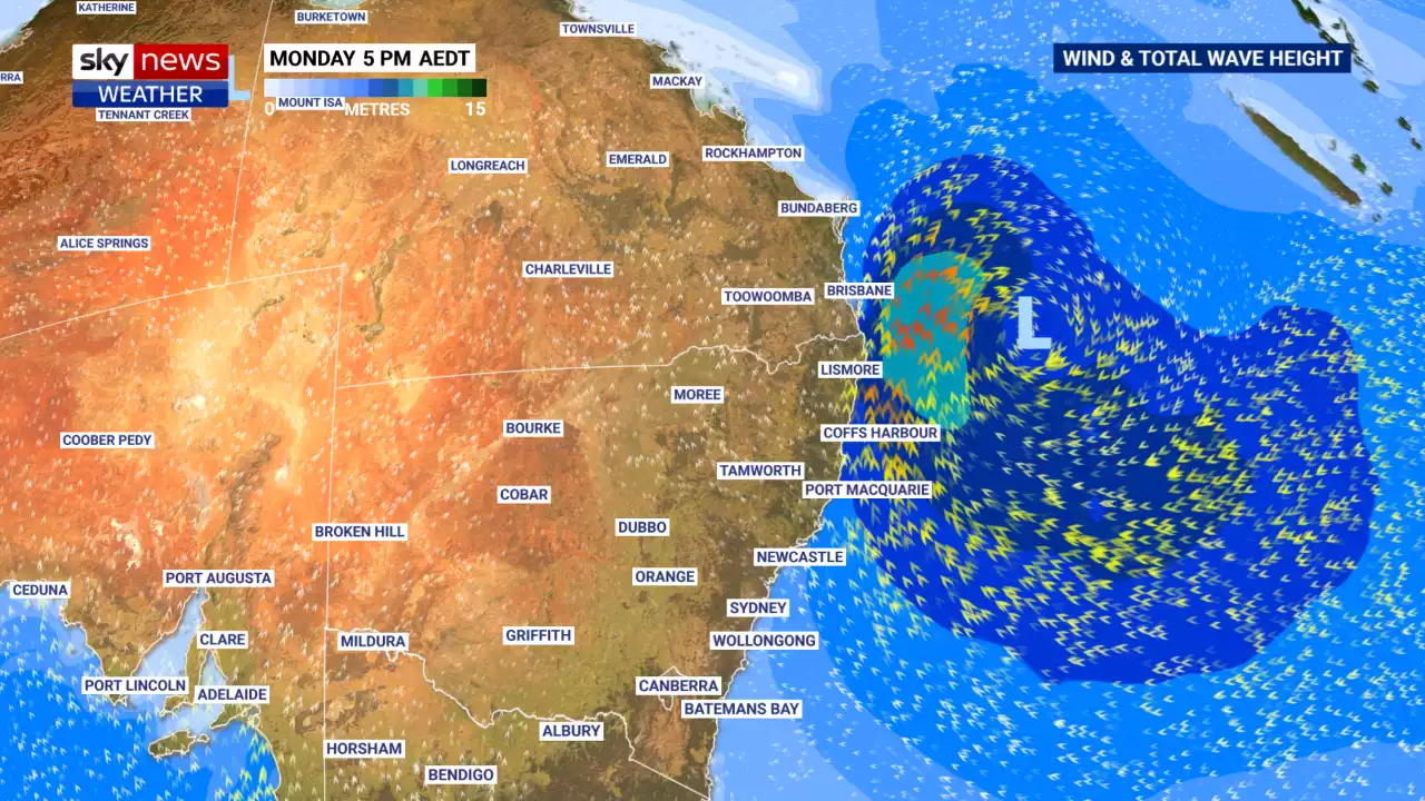 Cyclone Seth all at sea delivering double blow to Queensland