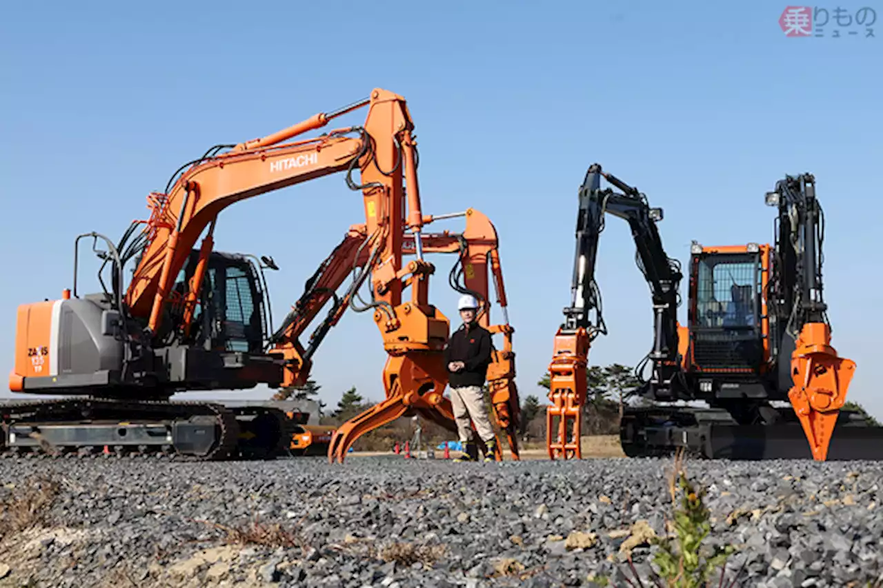 「ガンダムやパトレイバーみたいな建機を」日立建機の2本腕重機「アスタコ」2種類の違い | 乗りものニュース