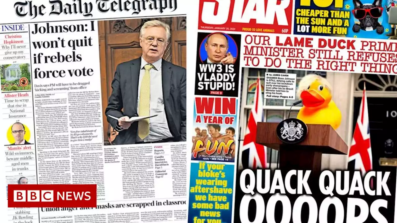 Newspaper headlines: Johnson 'fights on' but Tory anger builds