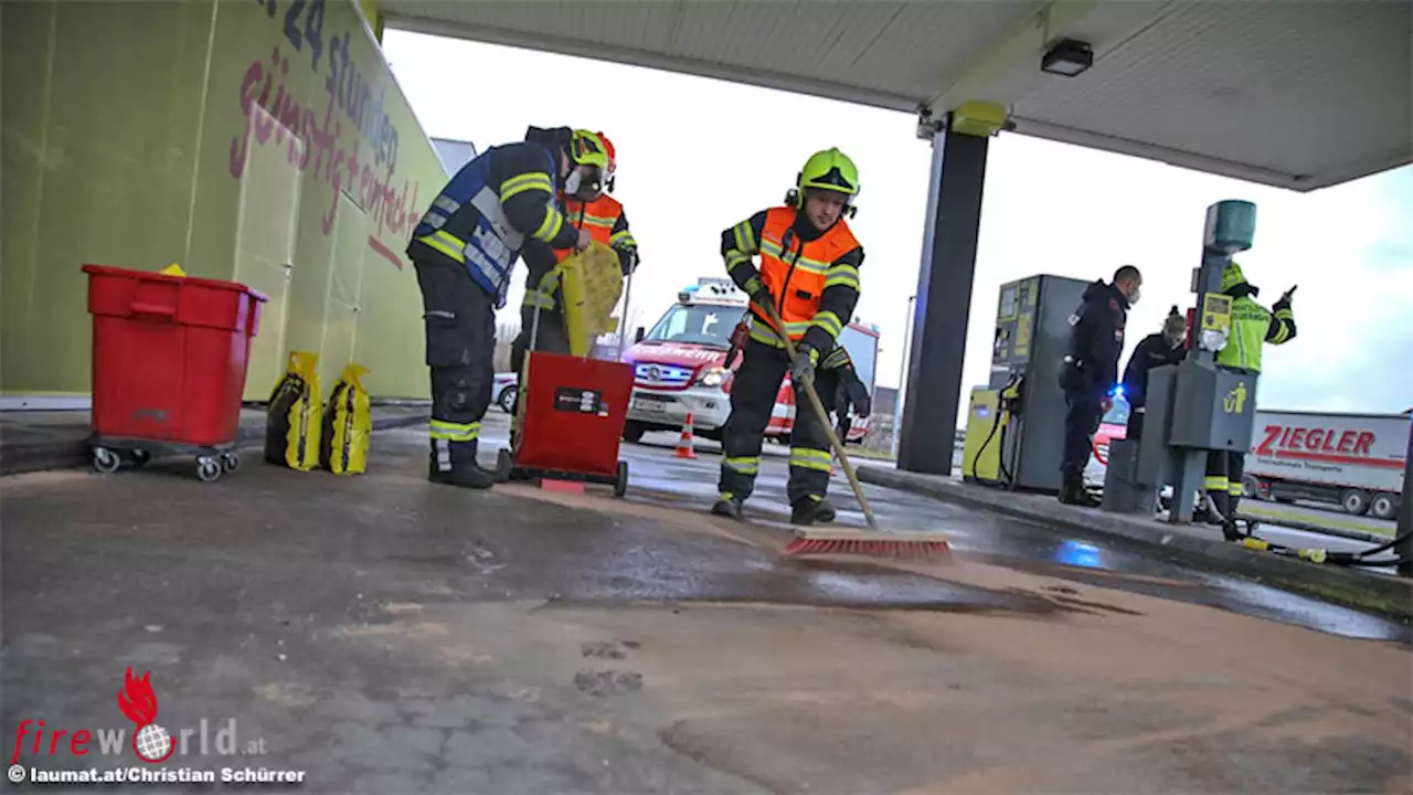 Oö: Zapfhahn beim Wegfahren von der Tankstelle in Marchtrenk gleich mitgenommen …