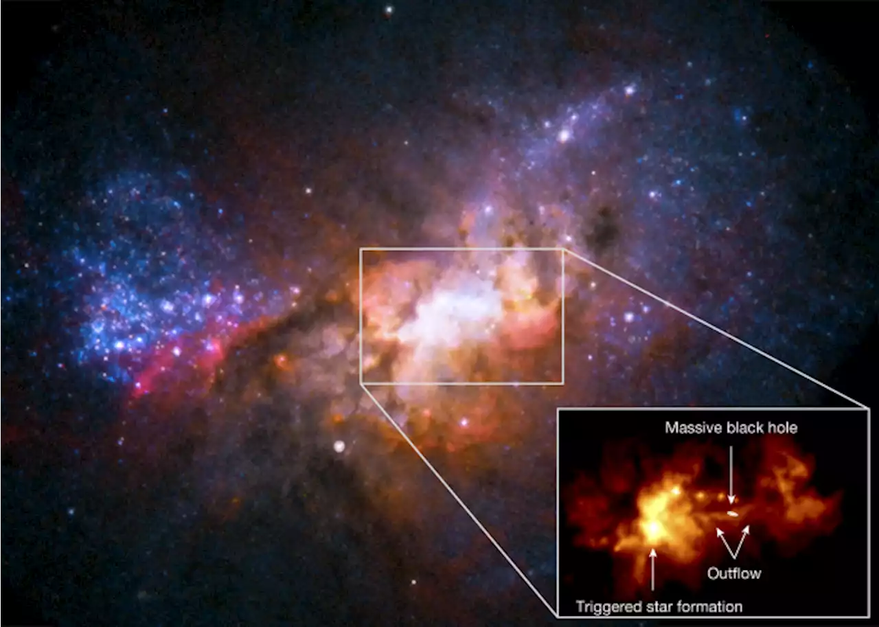 Black-hole-triggered star formation in the dwarf galaxy Henize 2-10 - Nature