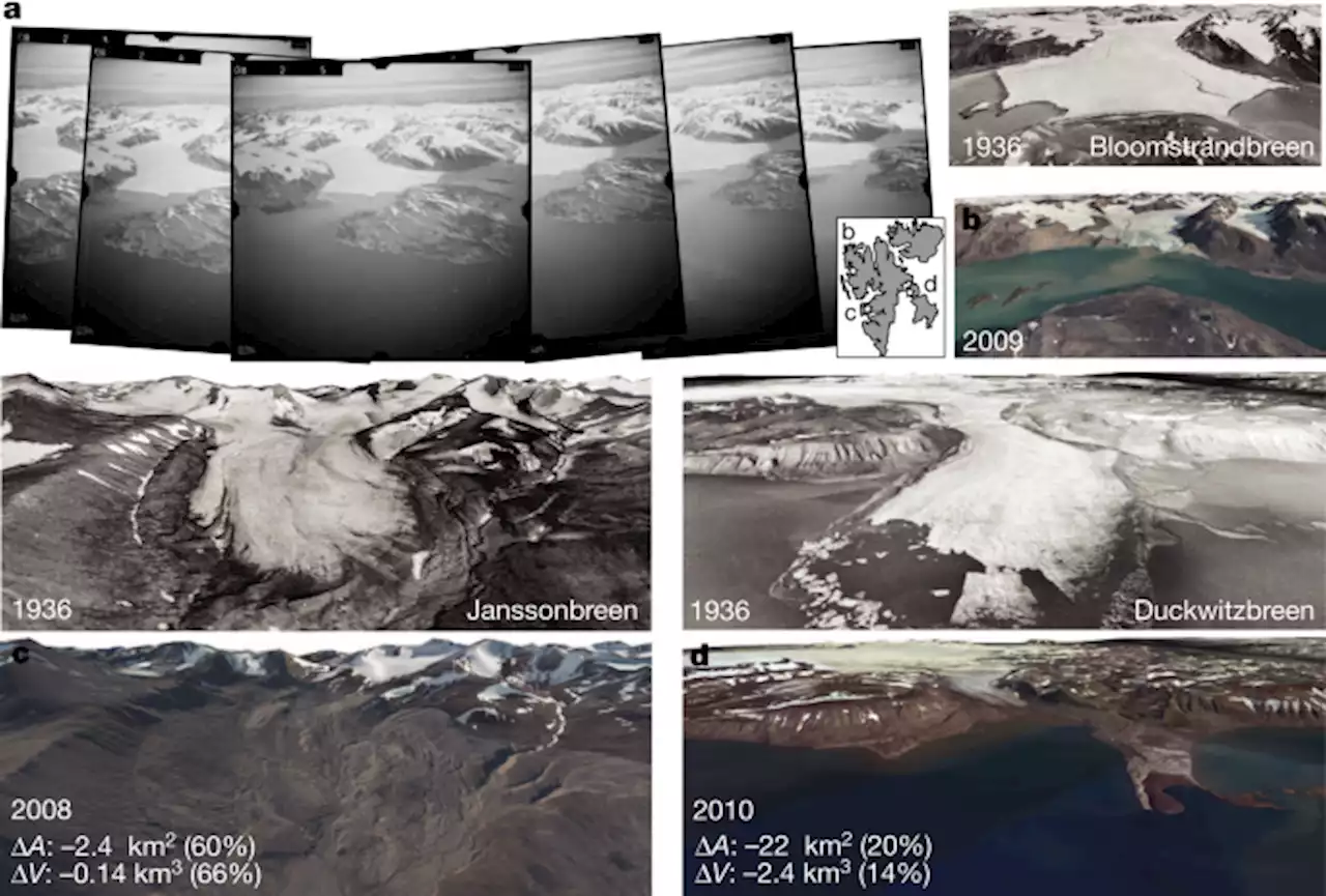 Historical glacier change on Svalbard predicts doubling of mass loss by 2100 - Nature