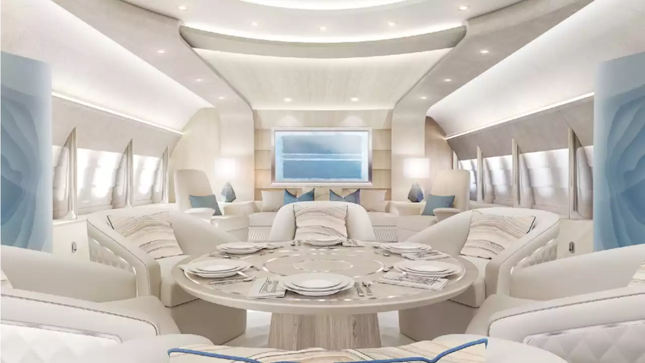 This New Jet Interior Feels More Like a Yacht Than an Airplane