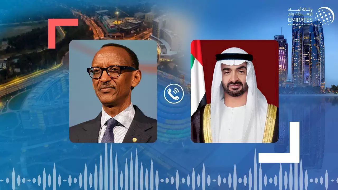 محمد بن زايد يتلقى اتصالاً من رئيس رواندا استنكر خلاله اعتداءات الحوثي على الإمارات