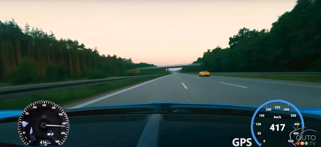 A Bugatti Chiron filmed moving at 417 km/h on the Autobahn | Car News | Auto123