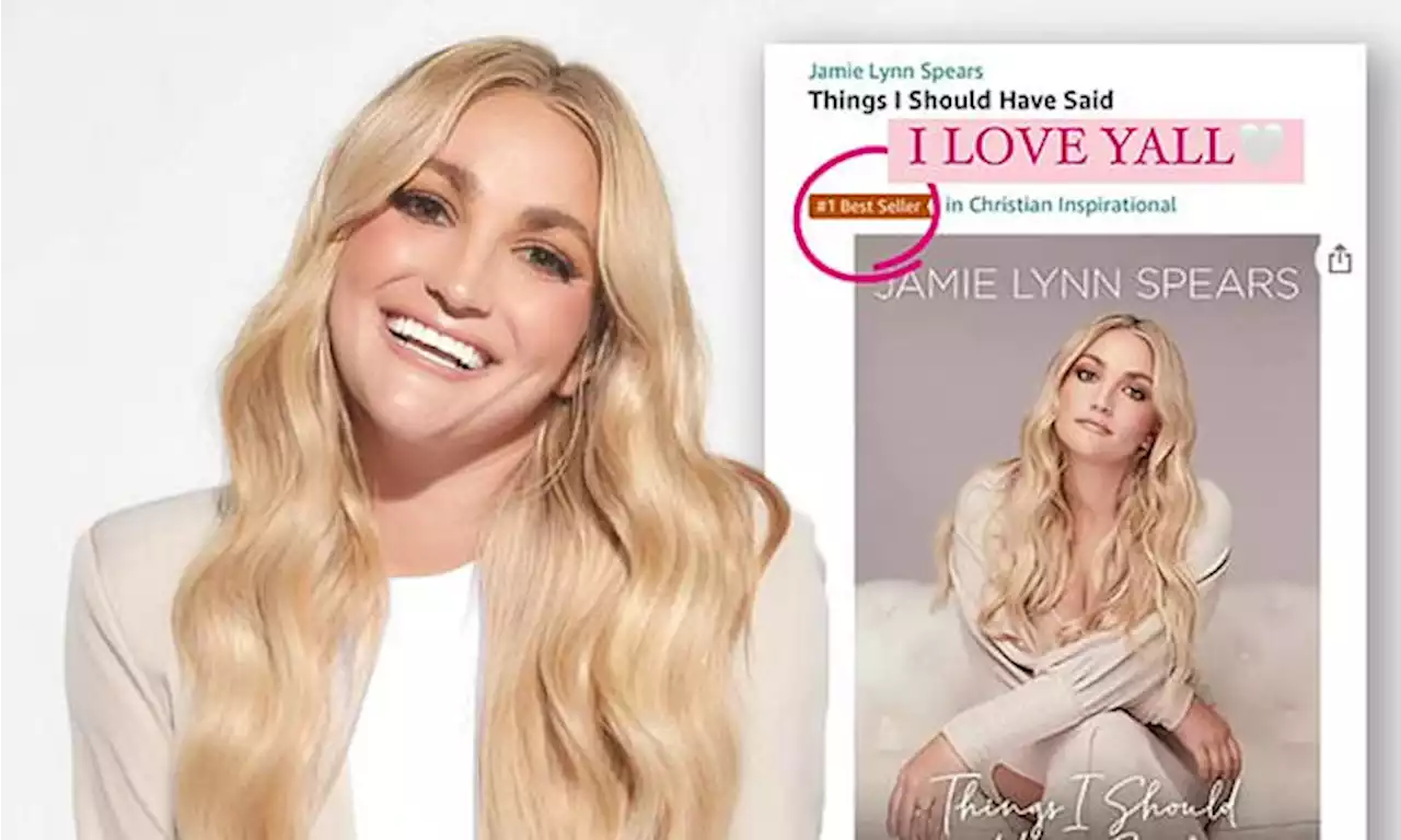 Jamie Lynn Spears celebrates her new book topping best sellers list