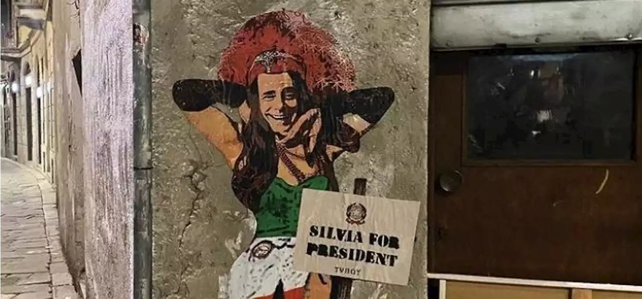 Nuova opera di TvBoy, a Milano Berlusconi diventa “Silvia”