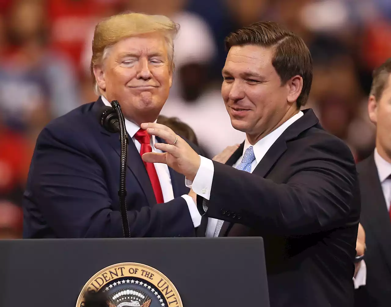 Donald Trump says Ron DeSantis feud claims 'totally fake news'