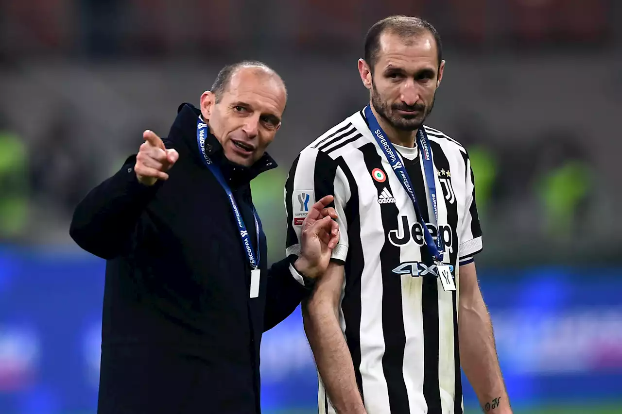 Milan-Juve, la probabile formazione di Allegri: Chiellini a muso duro