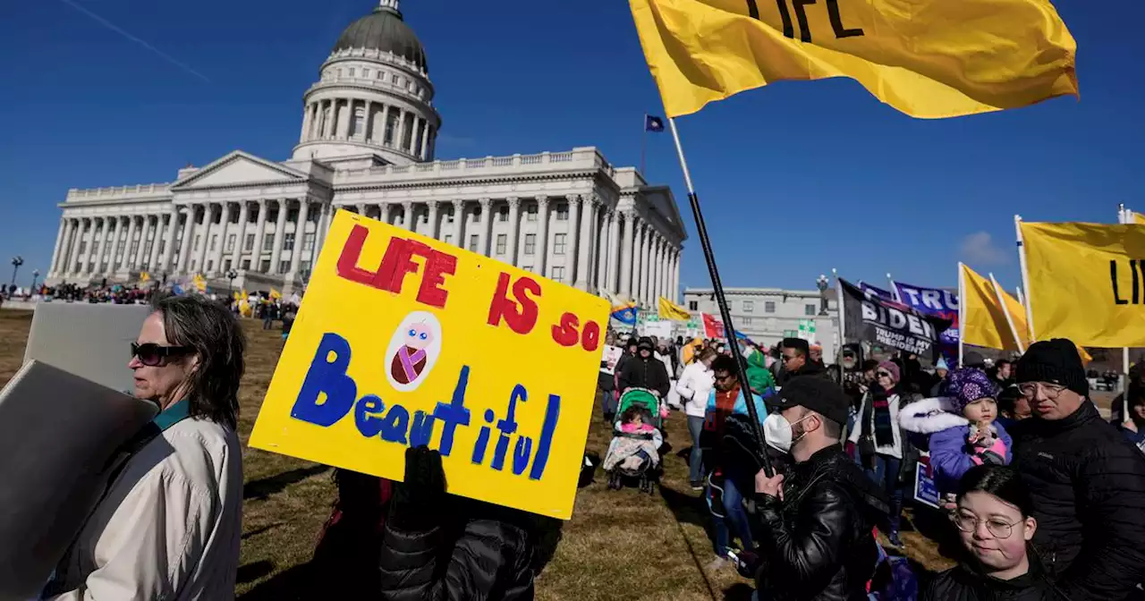 Anti-abortion protestors march on Utah State Capitol on 49th anniversary of Roe v. Wade