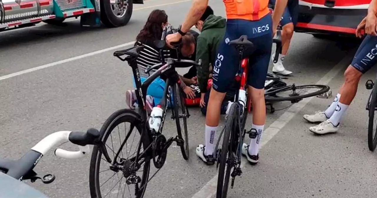 Egan Bernal chocó contra un bus en Gachancipá, Cundinamarca