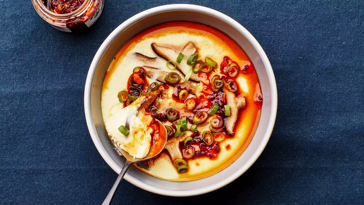 Silky Steamed Eggs with Mushrooms