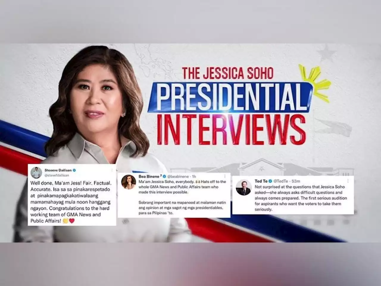 LOOK: Celebrities and personalities react to 'The Jessica Soho Presidential Interviews'