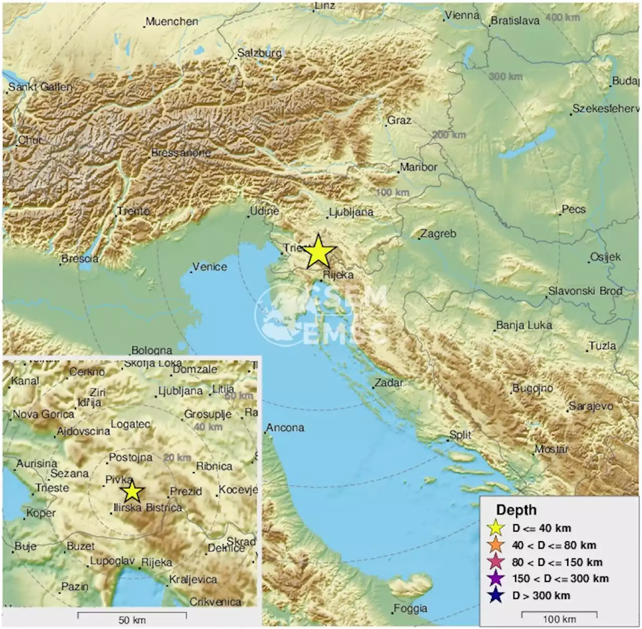 Earthquake, Magnitude 2.4 - SLOVENIA - 2022 January 24, 05:23:58 UTC