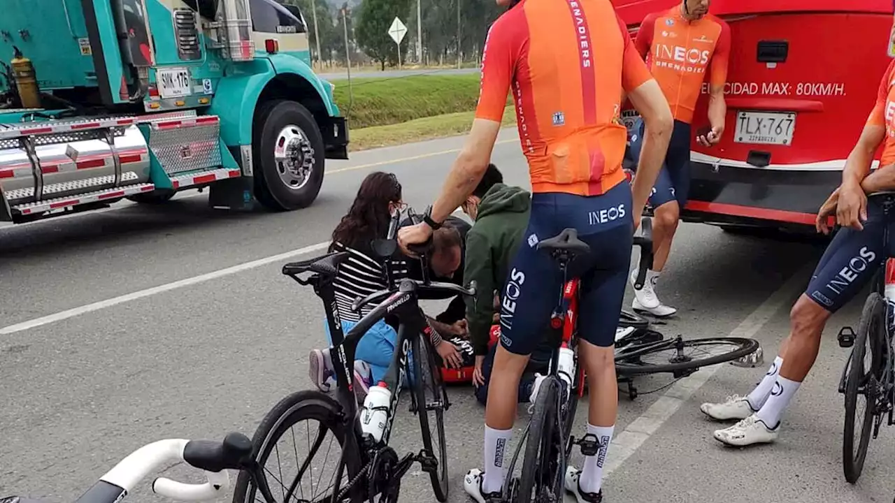 Egan Bernal sufre un accidente con un autobús entrenando en Colombia: posible fractura de rótula y fémur