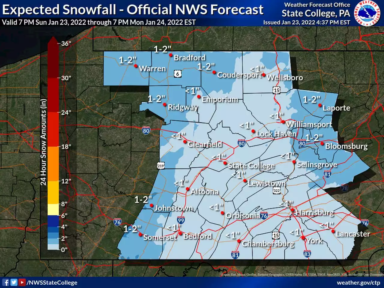 Sunday snow minimal to start otherwise dry week