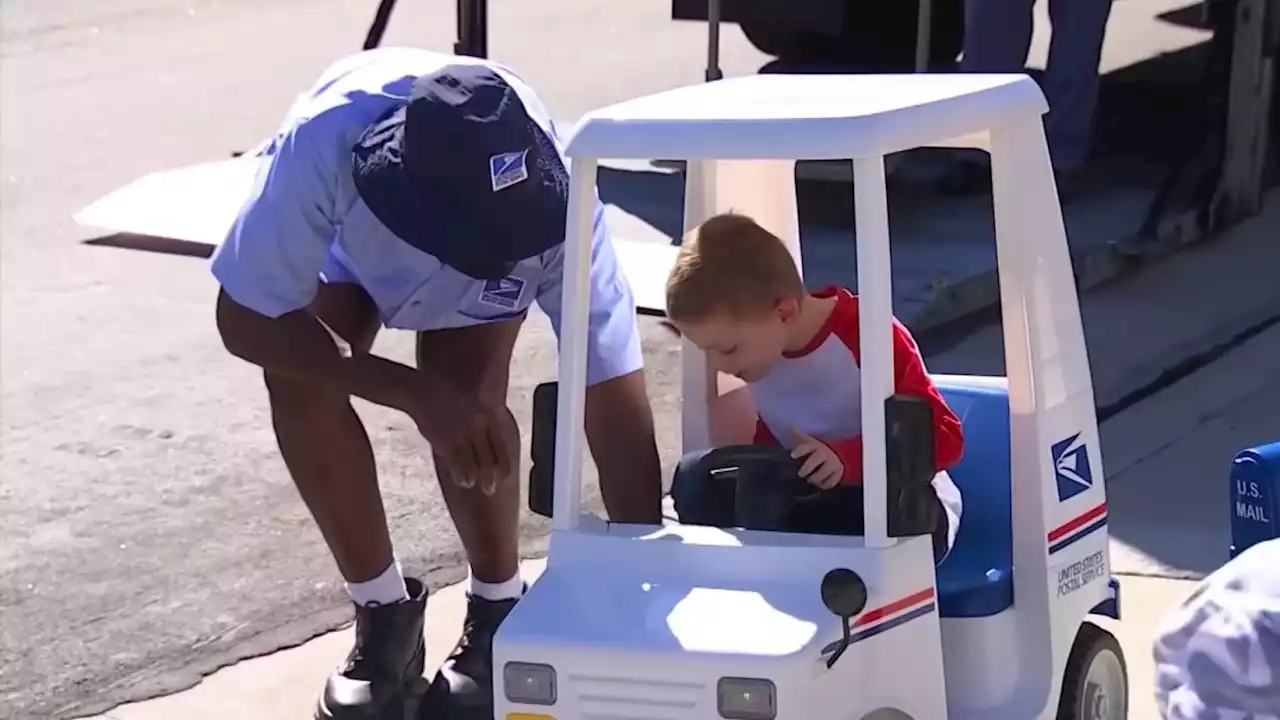 Six-Year-Old Boy Battling Cancer Dreams of Being a Postal Worker and Becomes Honorary Mailman of Laguna