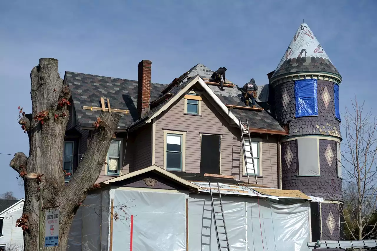 Victorian home devastated by tornado soon after couple bought it. Experts working to restore it.