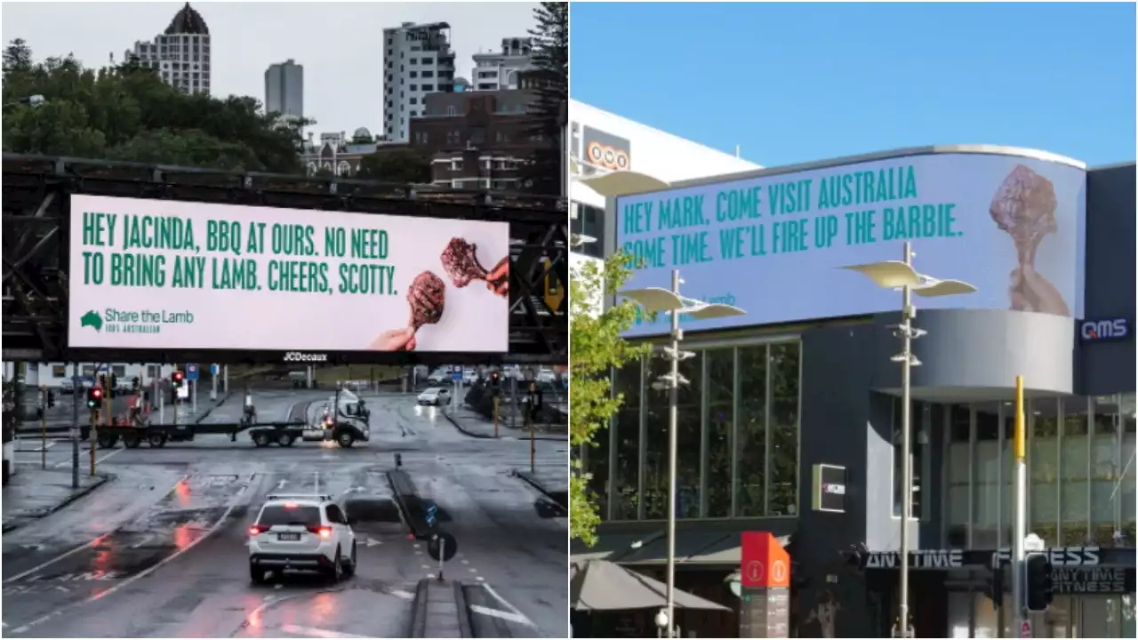 Aussie Lamb billboard's subtle dig at Mark McGowan and Jacinda Ardern