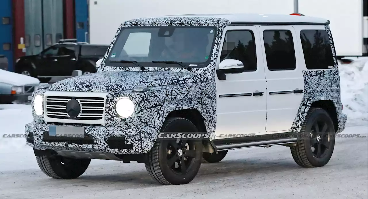 Facelifted 2023 Mercedes G-Class Caught Testing In The Snow | Carscoops