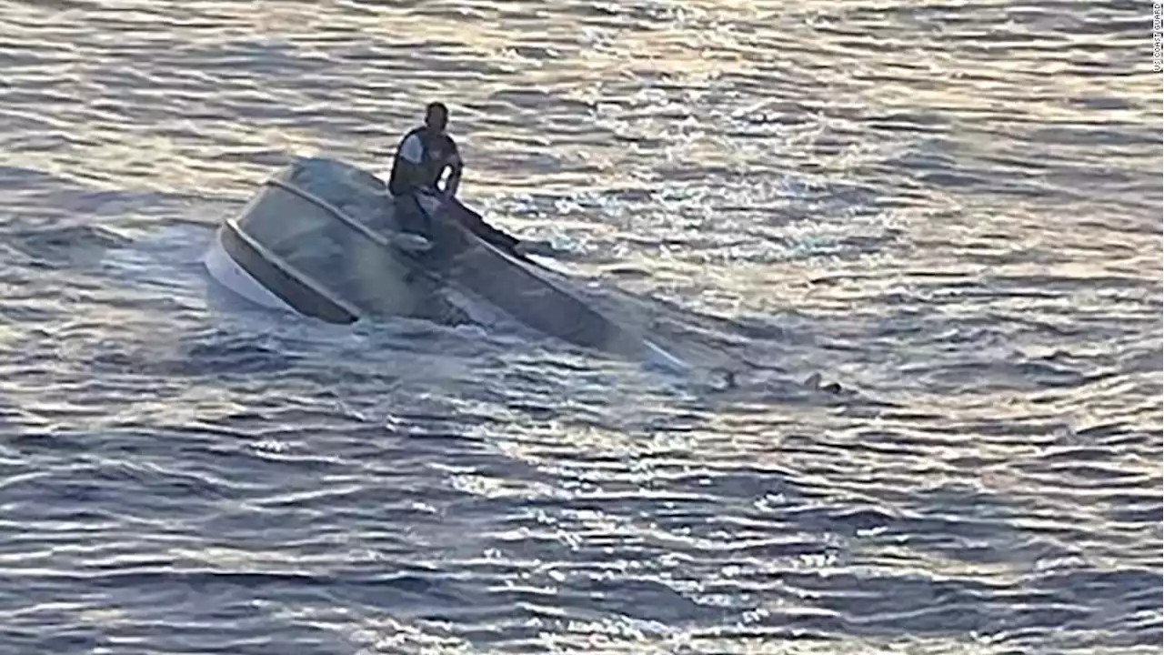 Coast Guard searching for 39 people after their boat reportedly capsized on Saturday