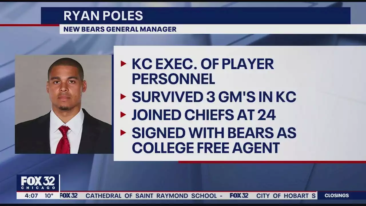 Ryan Poles officially hired as Chicago Bears general manager