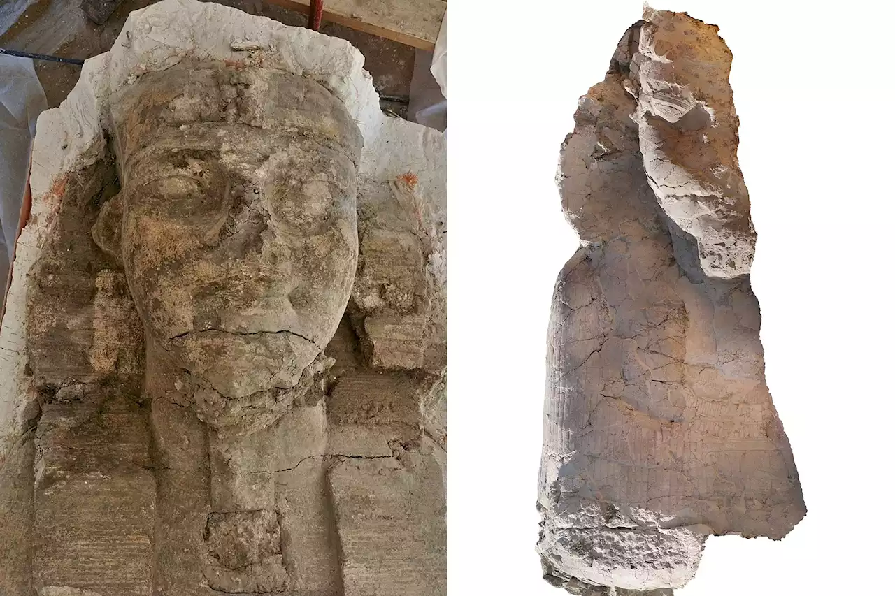 Pair of colossal sphinxes lost to history found in ancient Egypt