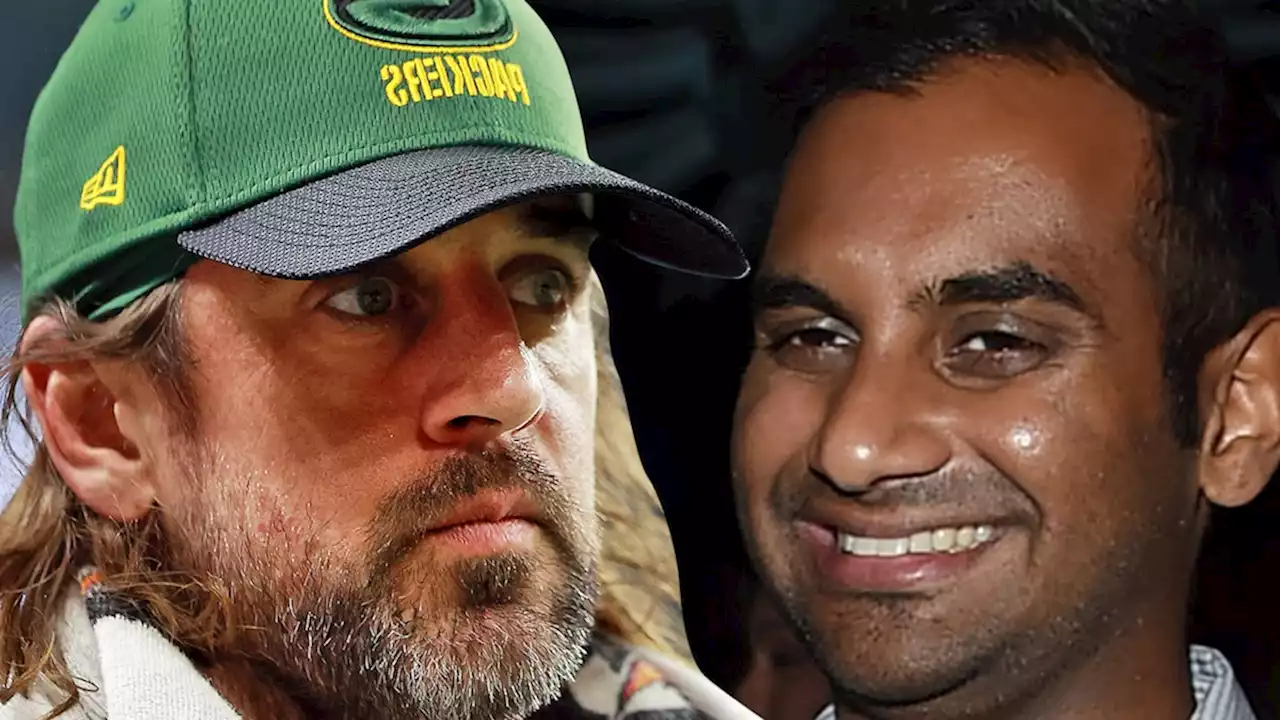 Aziz Ansari Clowns Aaron Rodgers Over COVID Vaccine Stance