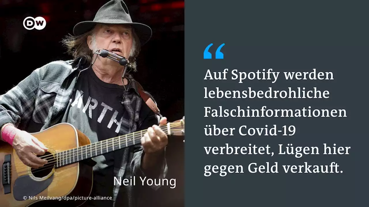 Protest gegen Podcast: Neil Young verlässt Spotify | DW | 27.01.2022